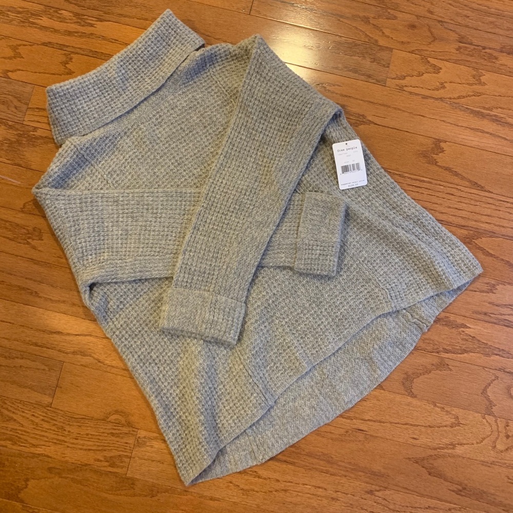 NWT Free People grey cowl neck sweater size XS
